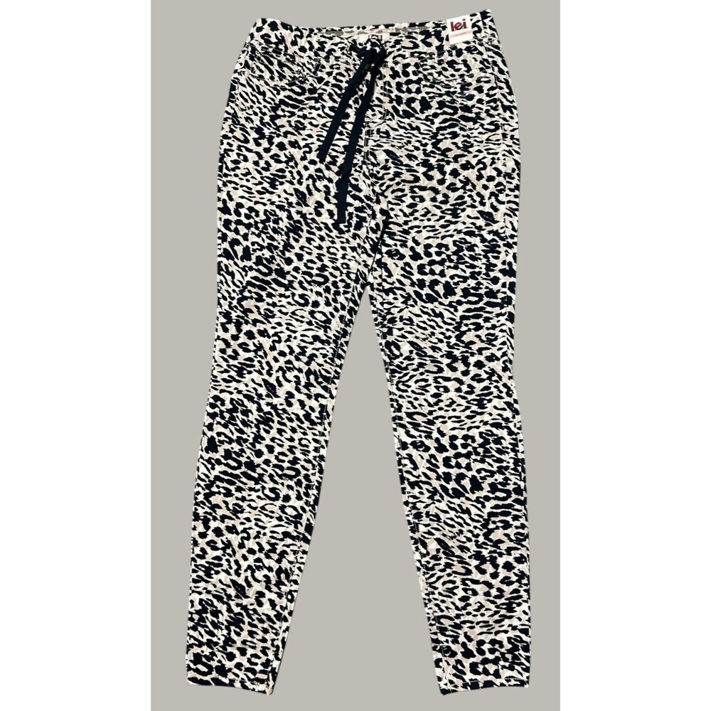 LEI Womens Jeggings Medium Animal Print Cheetah Stretch Pull On Pants Skinny
